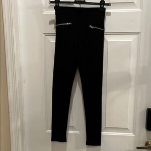 H&M Black Kids Leggings with Zipper Detail